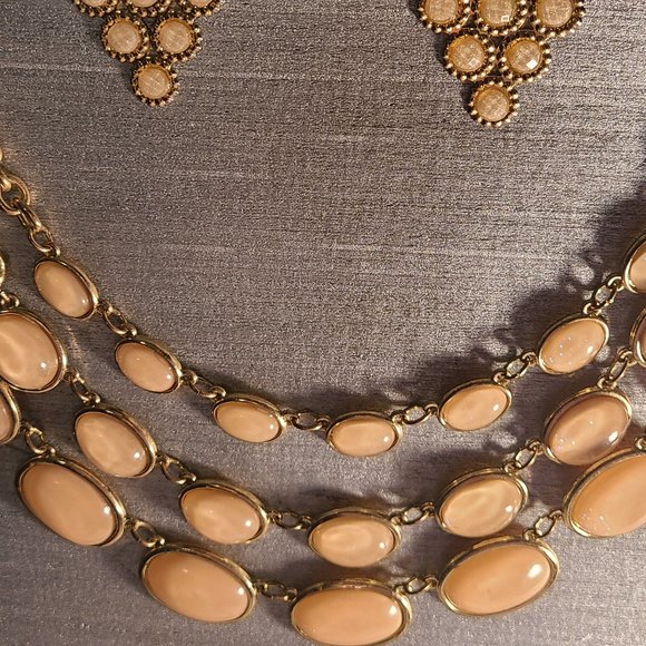 Fashion Three Strand Gold-tone Necklace - Picture 6 of 8